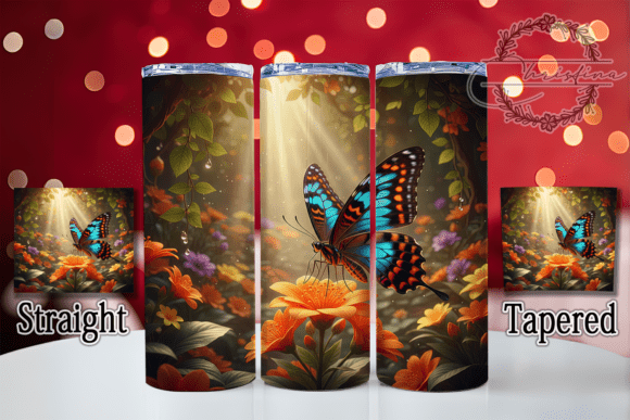3D Butterfly Floral Tumbler Design: A Versatile Digital Asset for Drinkware Projects