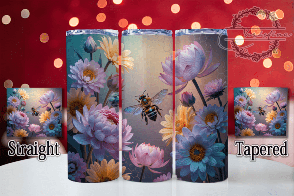 3D Floral Bee Tumbler: Adding Artistry to Modern Drinkware Design
