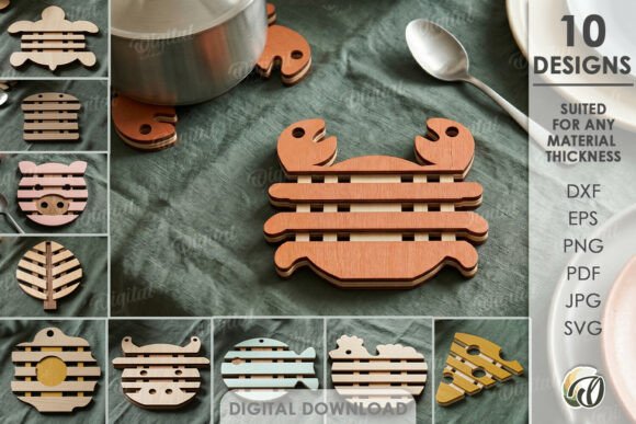 3D Hot Pads Bundle Laser Cut: A Practical Design Resource for Makers and Creators