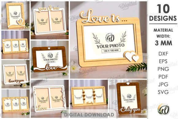 3D Minimalist Photo Frames Bundle