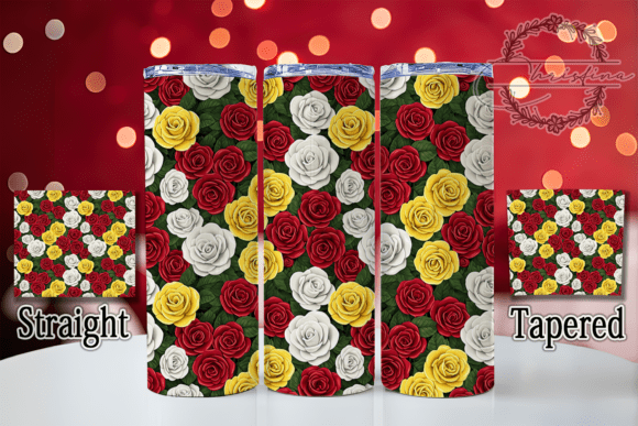 3D Red Yellow White Rose Tumbler: A Strategic Design Asset for Creative Entrepreneurs