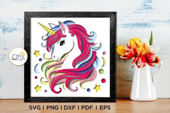 3D Unicorn Shadow Box SVG: A Creative Paper Cutting Project