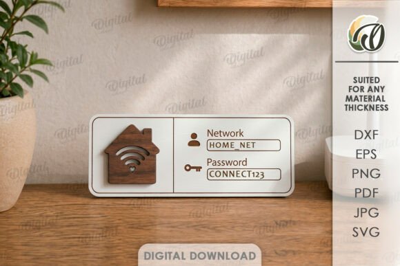 3D Wi-Fi Password Sign Laser Cut: A Creative Digital Design for Home and Office