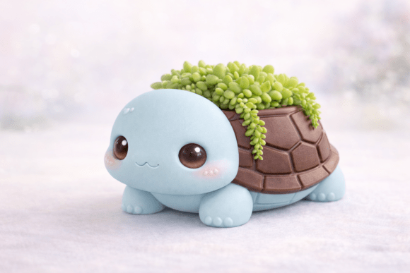 Adorable Turtle Planter for 3D Printing
