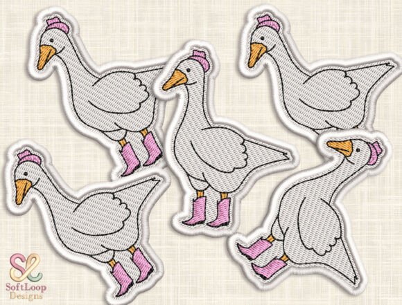 CUTE GOOSE Patch Embroidery Design: Strategic Use of Whimsy in Creative Projects