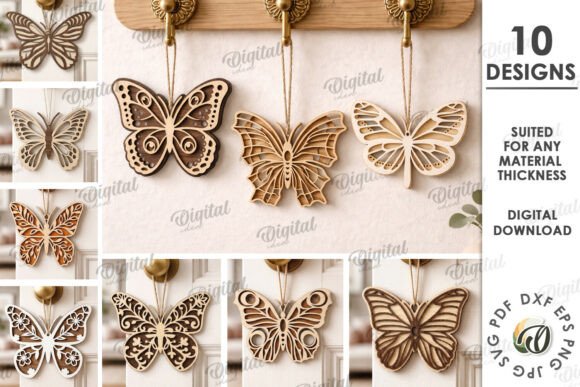 Elevating Design Projects with the 3D Butterflies Bundle Laser Cut