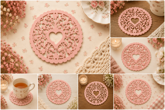 Floral Mandala Coaster: 3D Print & STL File