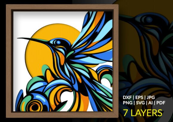 Majestic Hummingbird Sun 3D Shadow Box: A Creative Project That Brings Nature Indoors