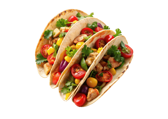 Mexican Soft Tacos Whit Chickens 3D PNG: A Versatile Design Resource for Creative Projects