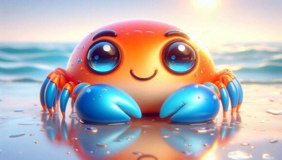 Photorealistic 3D Beach Crab: Enhancing Creative Projects with High-Quality Digital Assets