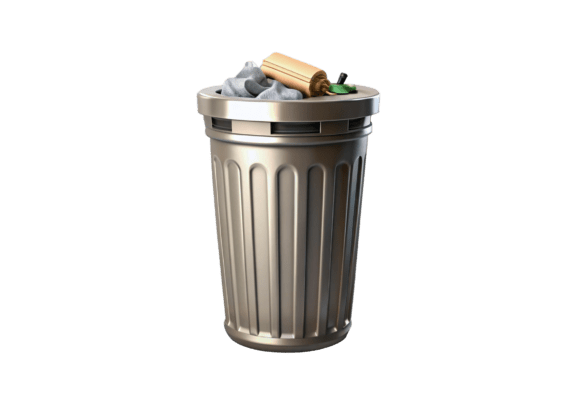 Recycling Bin PNG and 3D Trash Icons for Creative Design Projects