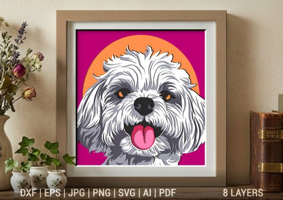 Shih Tzu Maltese Dog Portrait 3D SVG: A Creative Fusion of Pet Love and Digital Craftsmanship