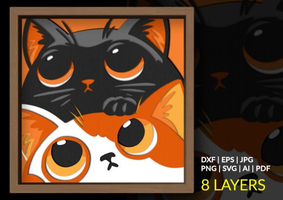 Stacked Cats Duo 3D Shadow Box SVG: A Playful, Practical Craft for Cat Lovers and Makers