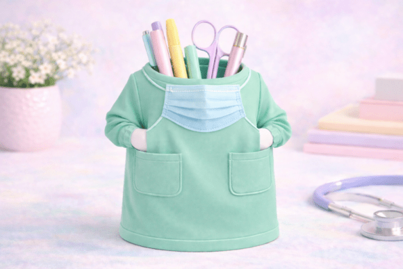 Surgical Scrubs Pen Holder STL for Easy 3D Printing – A Unique Desk Accessory for Medical Professionals